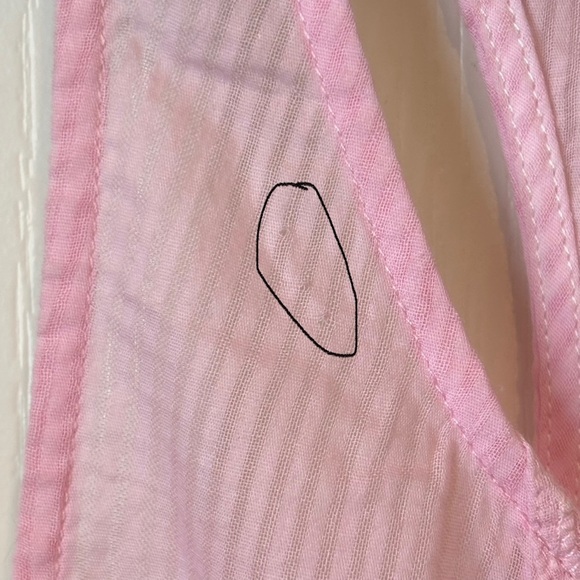 Free People Ombre Pink White Front Zipper Tank Top Fairycore Coquette Size 4 - Picture 10 of 11